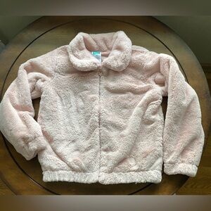 5/$30 365Kids for Garanimals Cozy Pink Faux Fur Zip Jacket 2 open pockets EUC 10